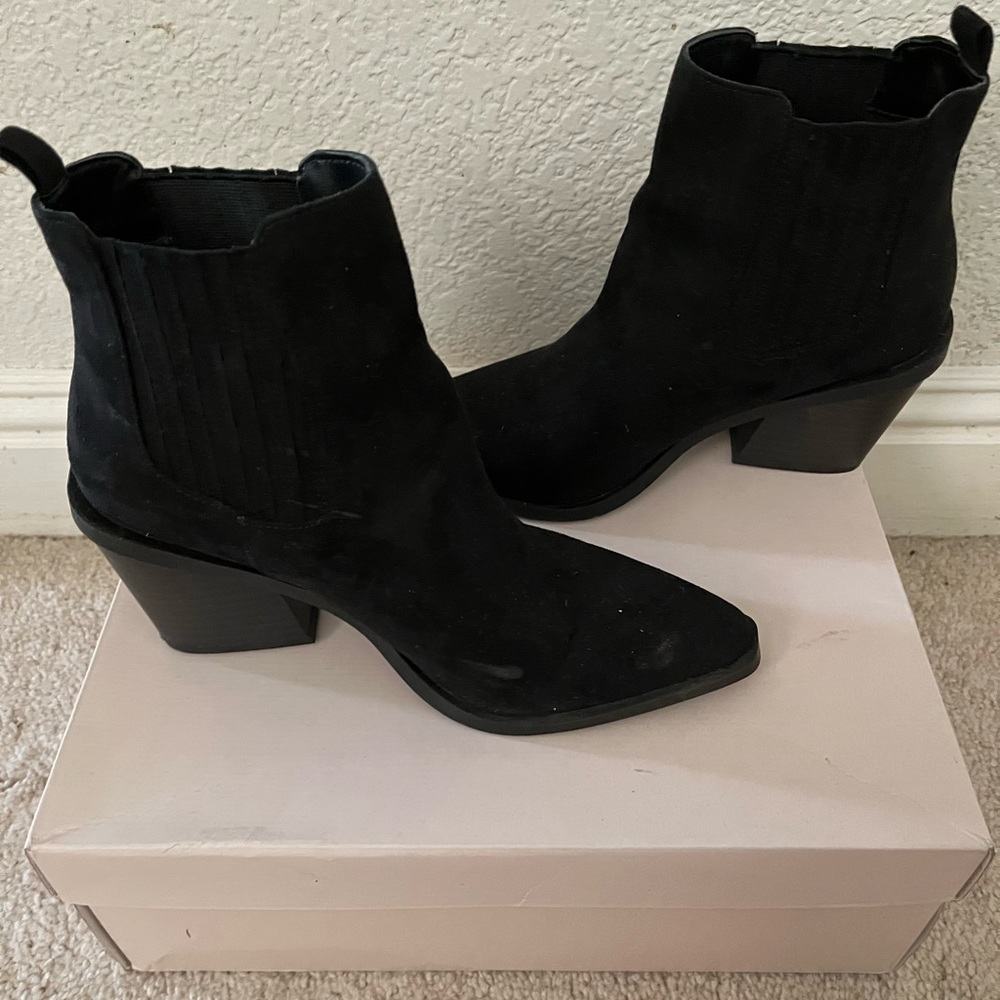 Justfab Black Booties Size 5.5